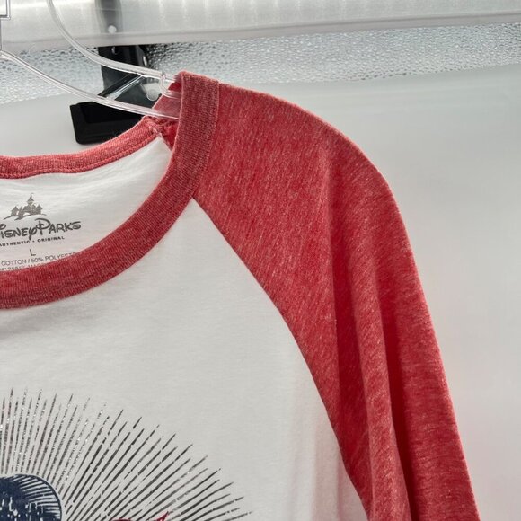 Disney Parks Women's 3/4 Sleeve Mickey Mouse USA Top Size Large - Picture 4 of 8